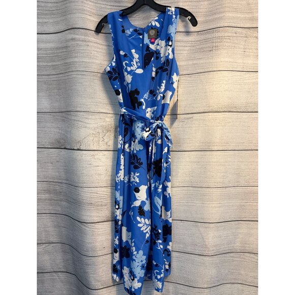 NWT Vince Camuto Blue Floral Sleeveless Romper Size S - Picture 1 of 5